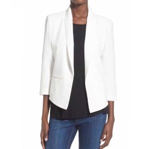 Off White Satin Lined Blazer Size.Med